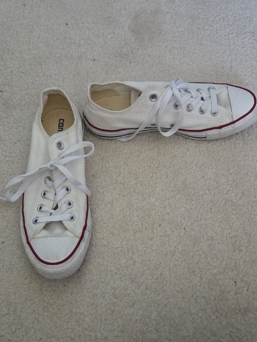 Converse Chuck Taylor All Star Low Top Sneaker In Cream & White